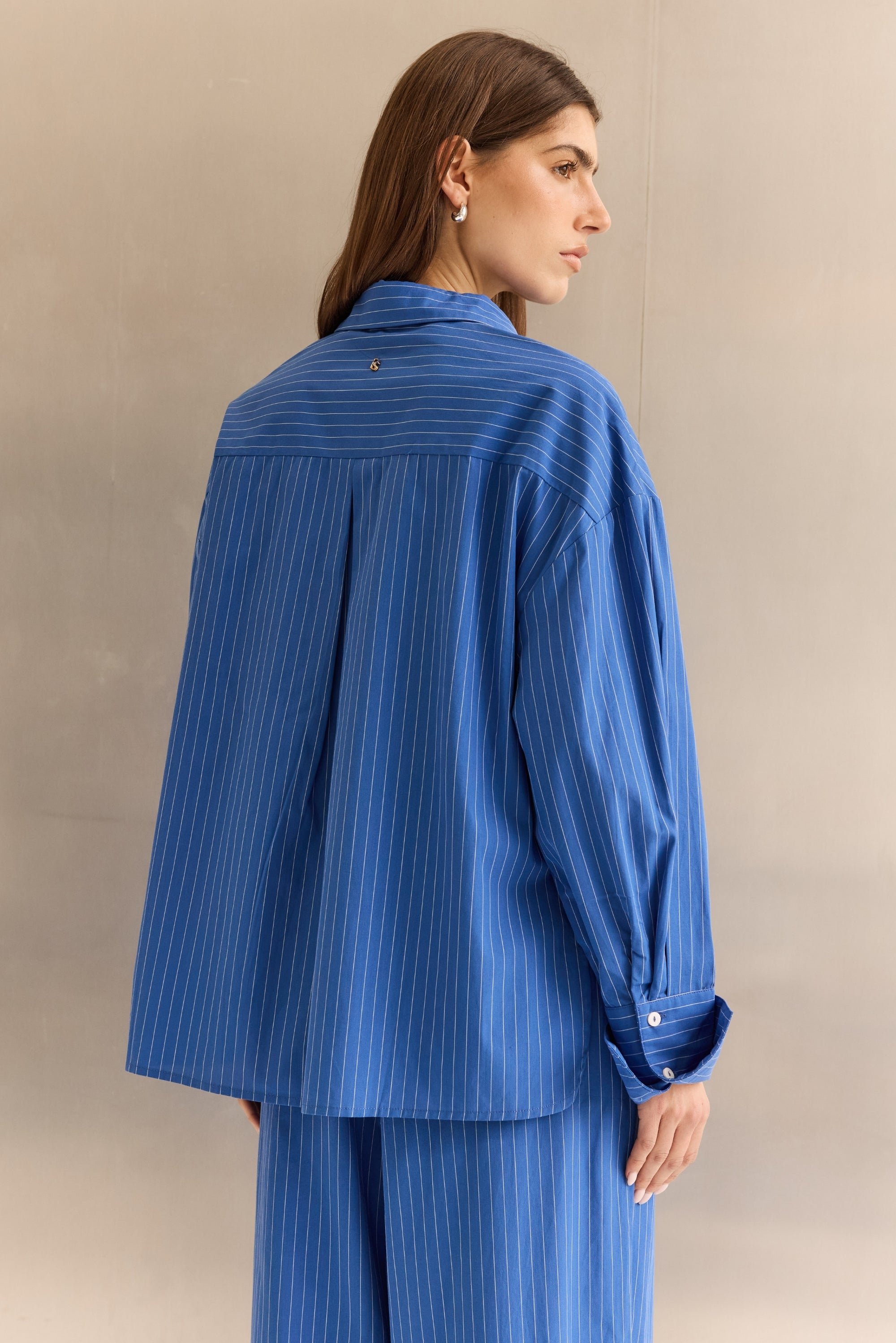 Lucia Shirt (Cobalt Stripe)