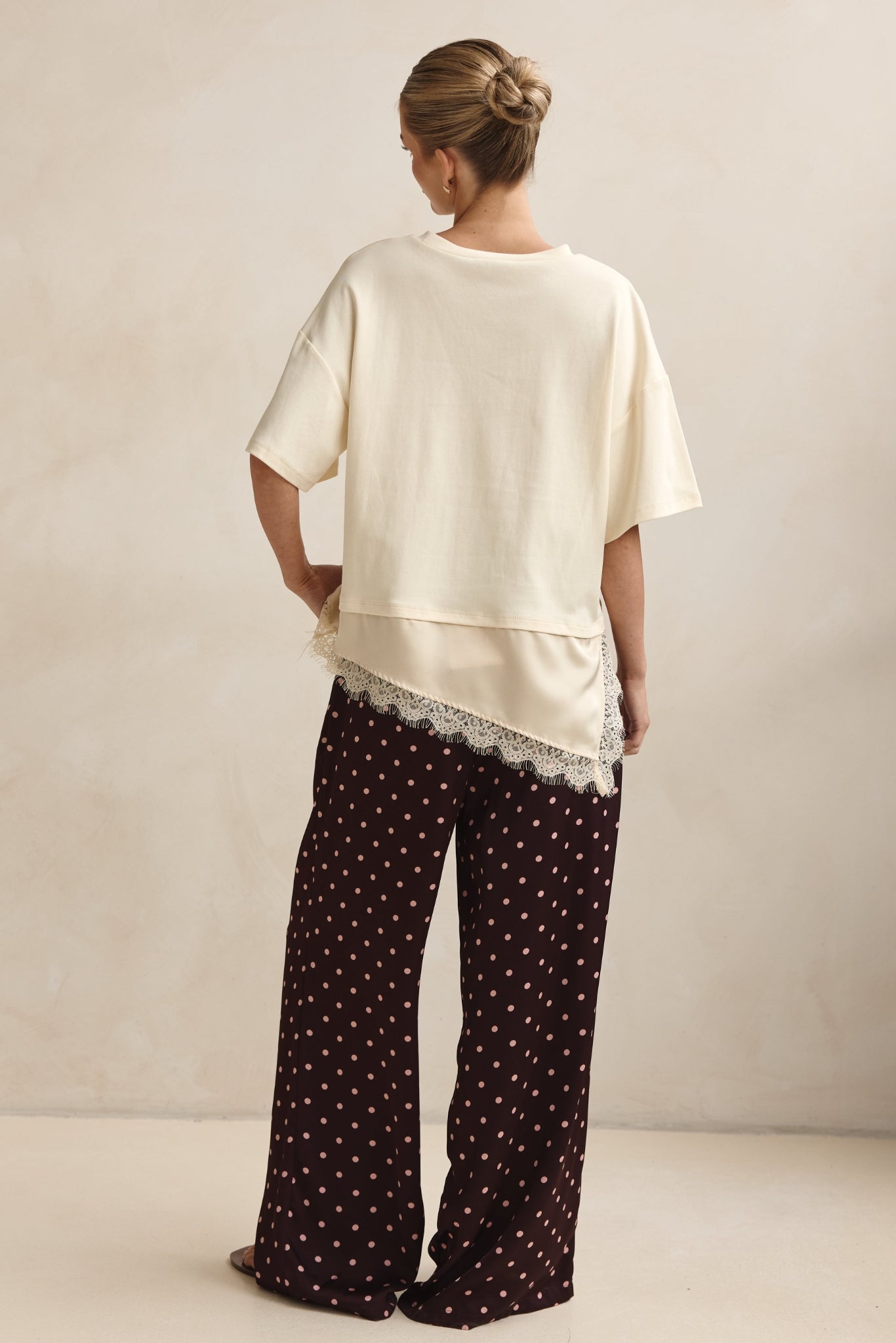 Charlie Pant (Merlot/Pink Polka)