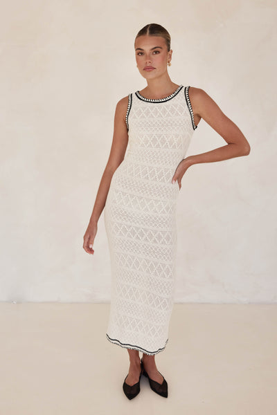 Kamila Midi Dress (Cream)