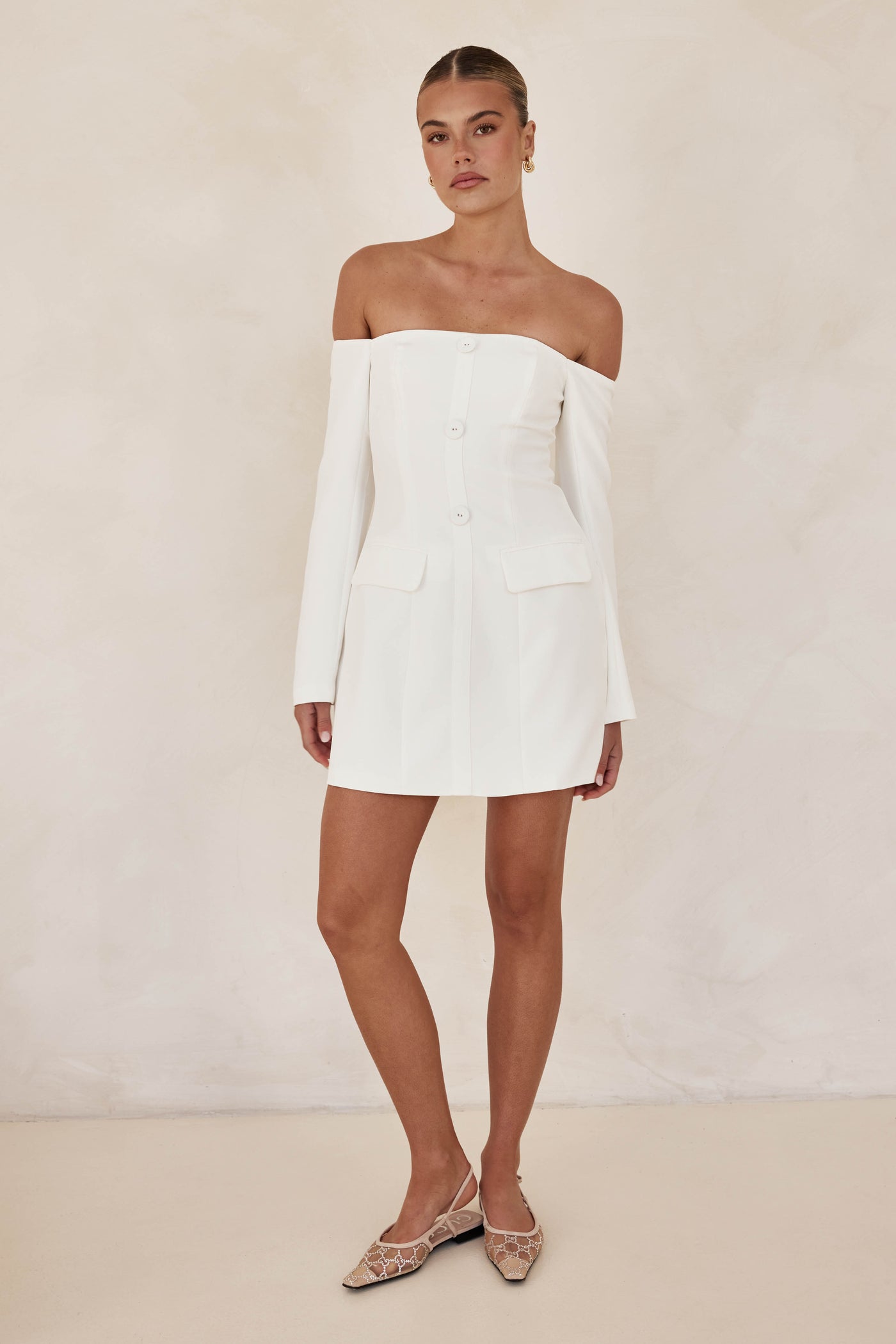 Luna Mini Dress (White)