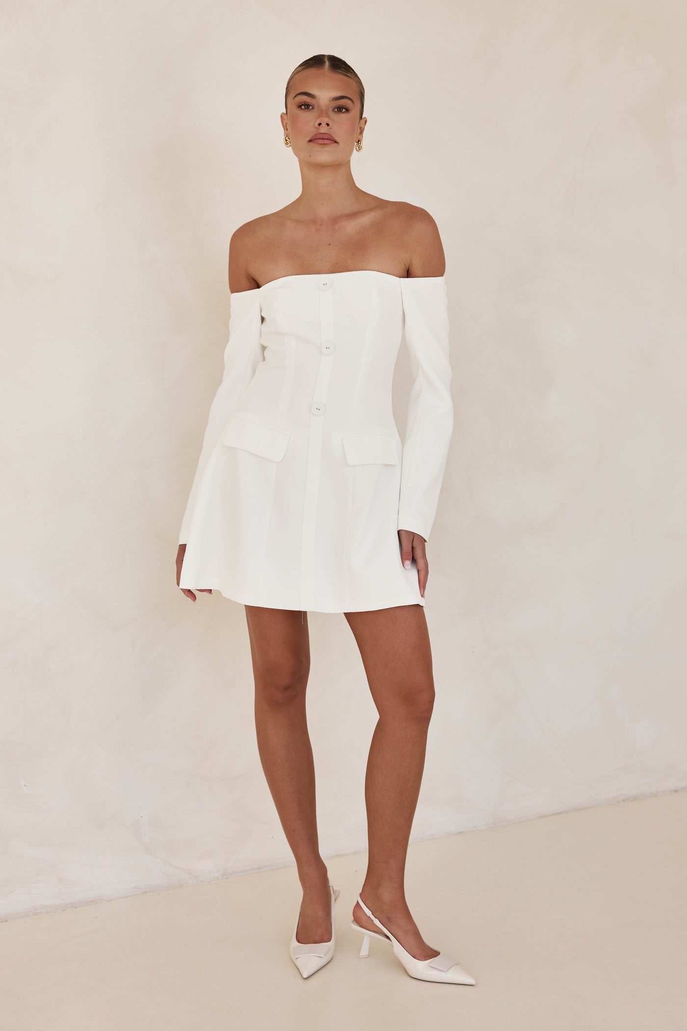 Luna Mini Dress (White)