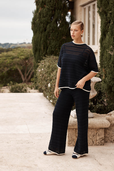 Roma Knit Pant (Navy)