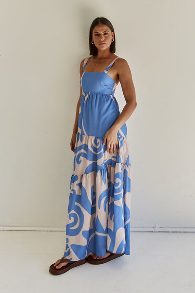 Reeves Maxi Dress (Blue)