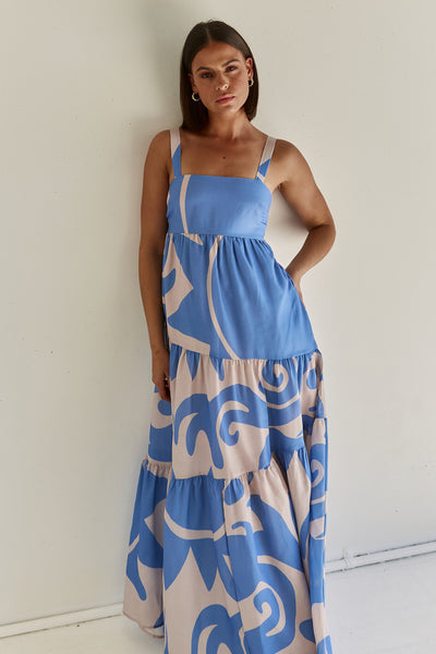 Reeves Maxi Dress (Blue)