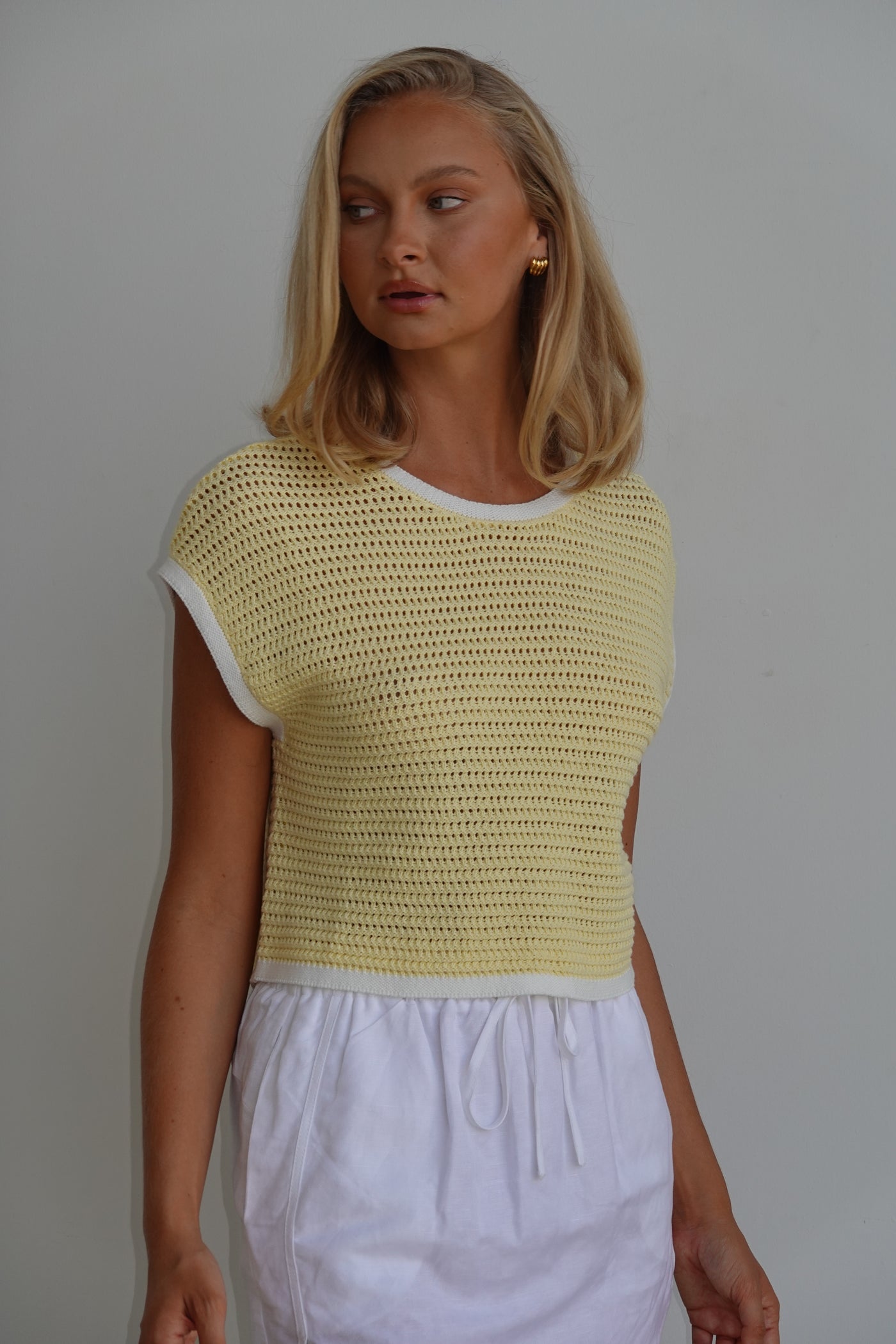 Joanne Knit Top (Yellow)