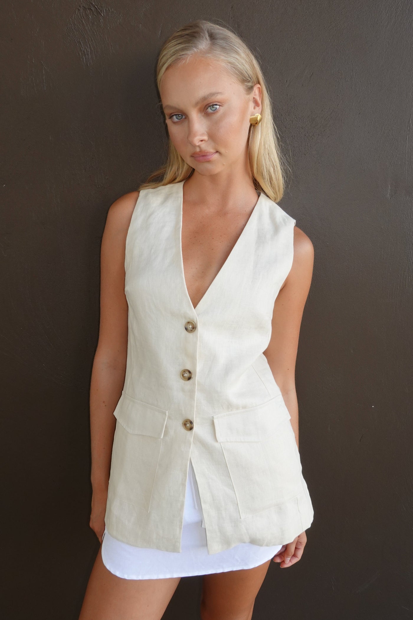 Aubri Vest (Beige)