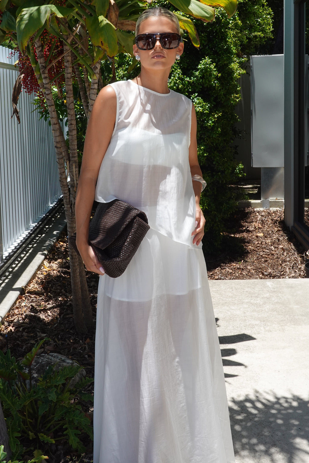 Lena Maxi Skirt (White)