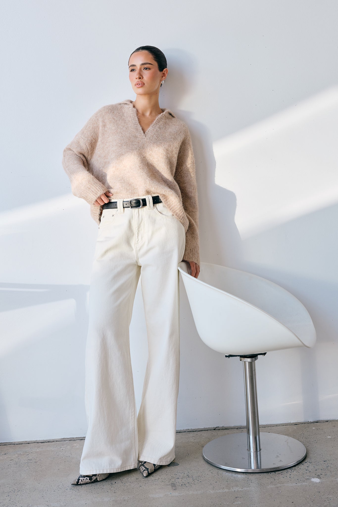 Morgan Knit Jumper (Taupe)