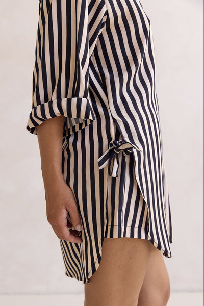 Cleo Stripe Shirt (Black)