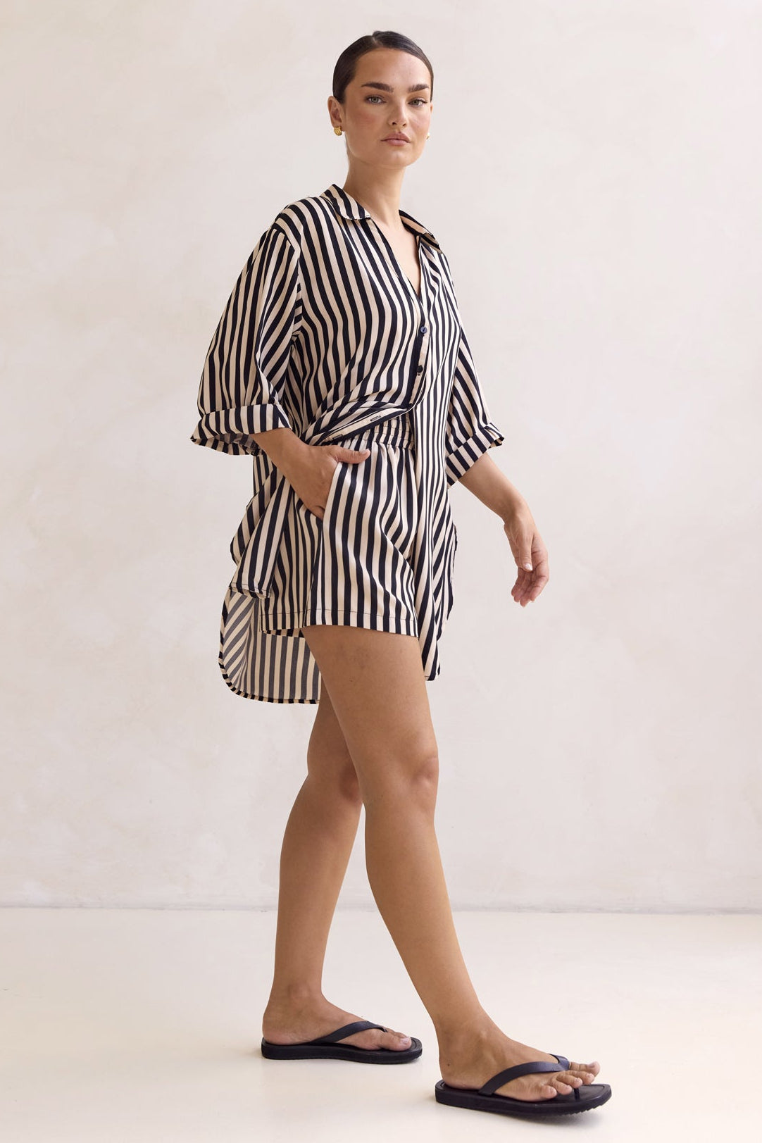 Cleo Stripe Short (Black)