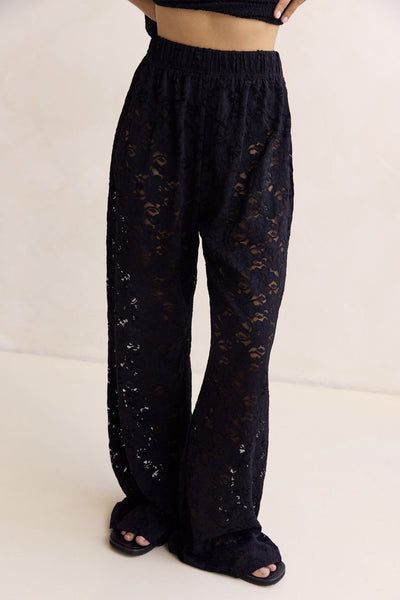 Thea Lace Pant (Black)