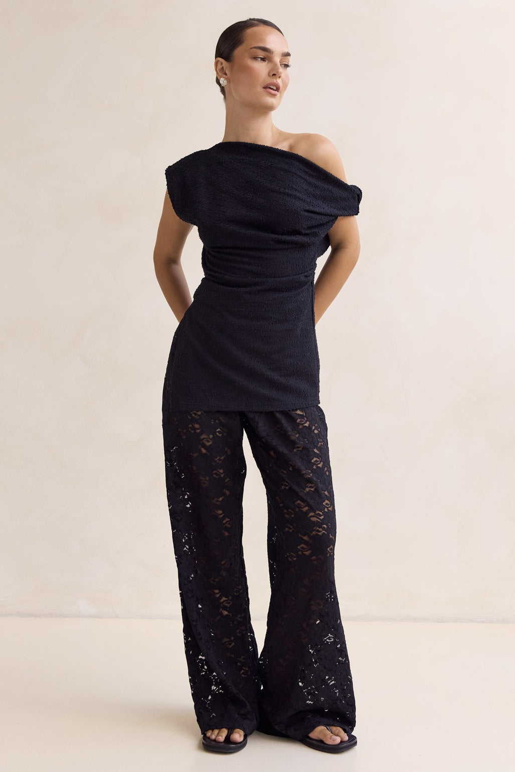 Thea Lace Pant (Black)