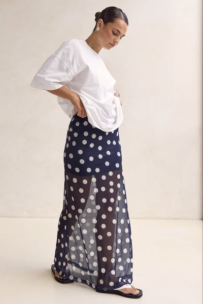 Leni Maxi Skirt (Navy)