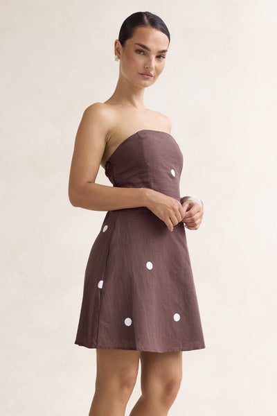 Bowie Mini Dress (Chocolate)