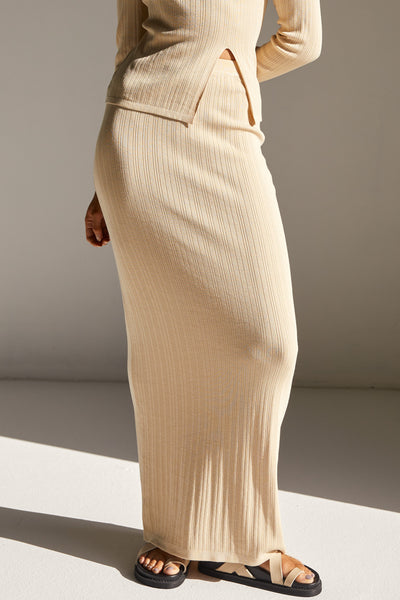 Paloma Knit Skirt (Butter)