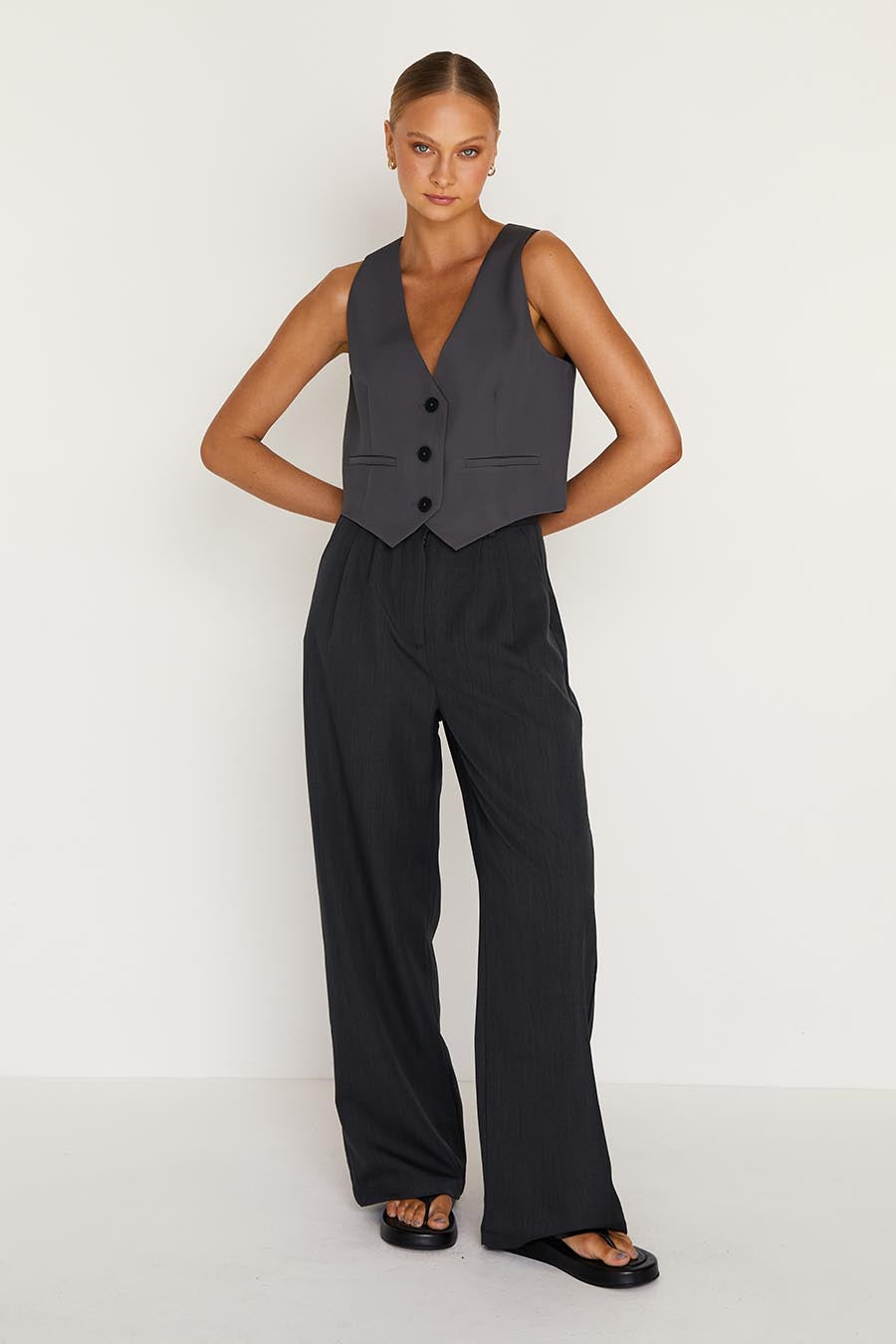 Freya Vest Top (Grey)