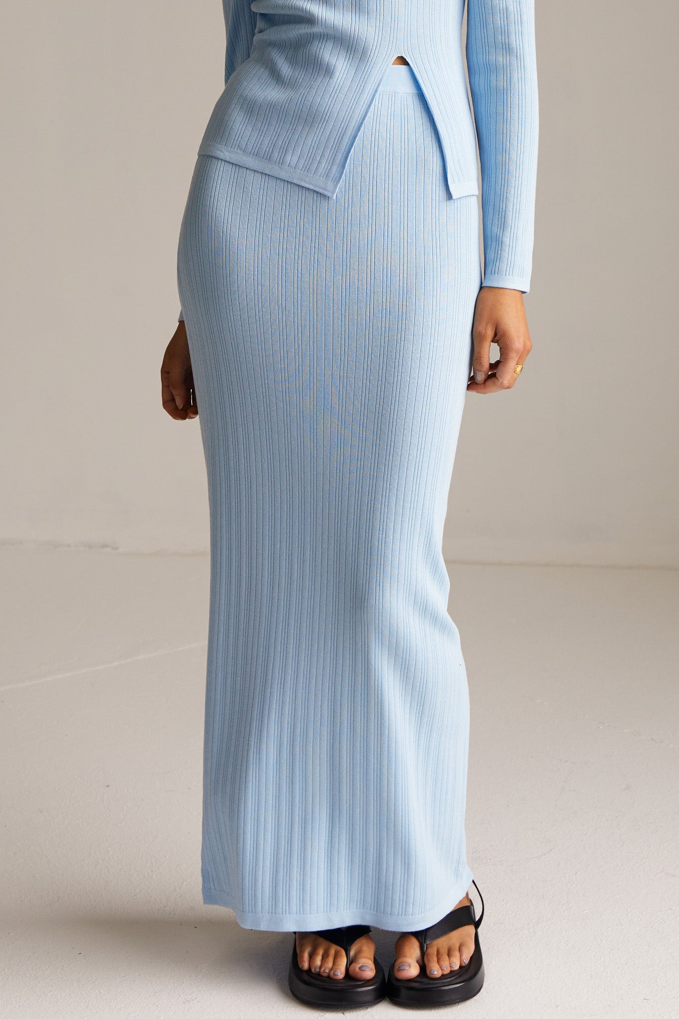 Paloma Knit Skirt (Blue)