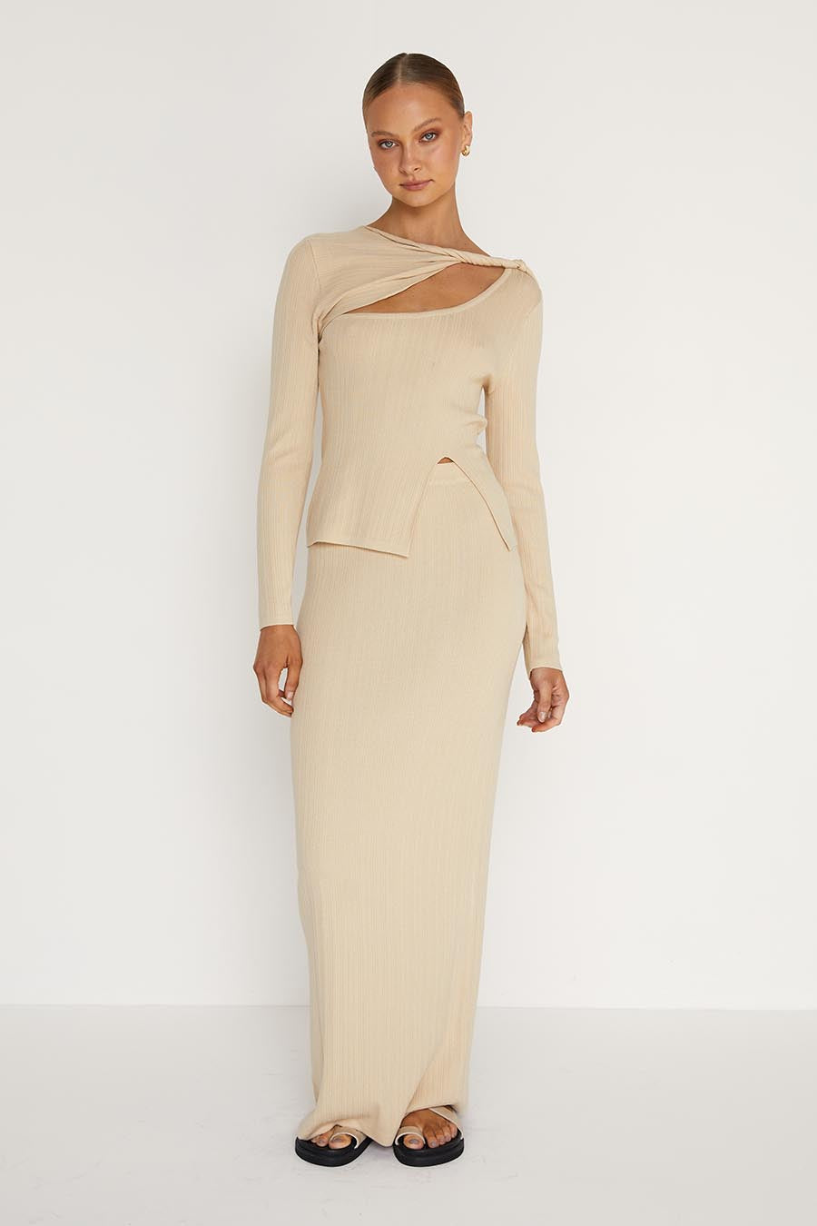 Paloma Knit Skirt (Butter)