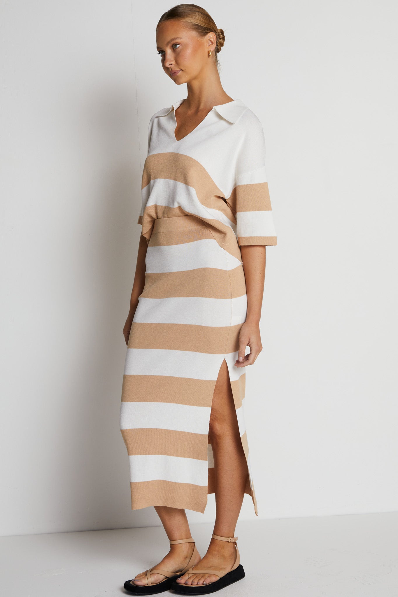 Elana Knit Skirt (Beige)