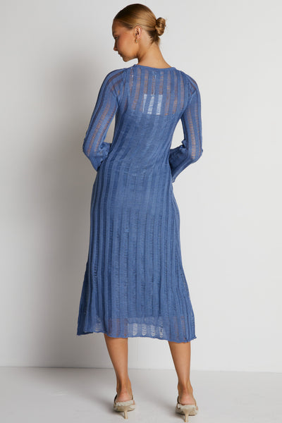 Rio Knit Midi Dress (Dark Blue)
