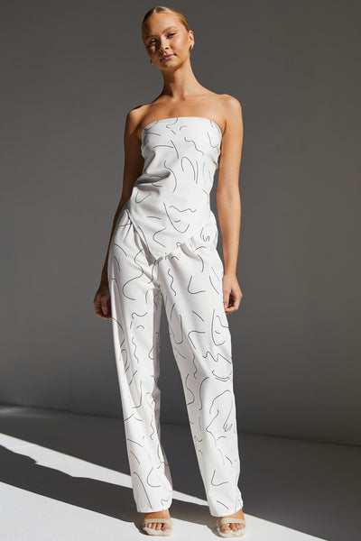 Eddison Scarf Top (White)