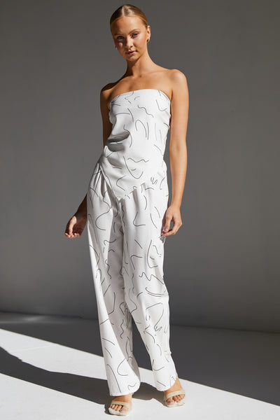 Eddison Scarf Top (White)
