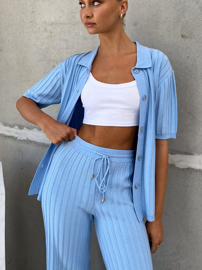 Kora Knit Pant (Blue)