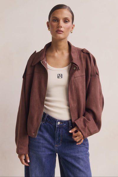 Ember Bomber Jacket (Chocolate)