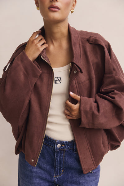 Ember Bomber Jacket (Chocolate)