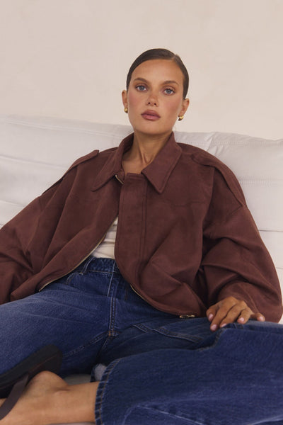 Ember Bomber Jacket (Chocolate)