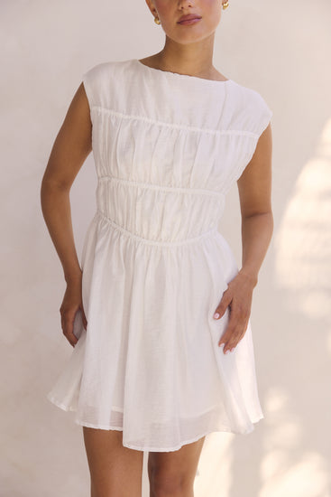 Indra Mini Dress (White)