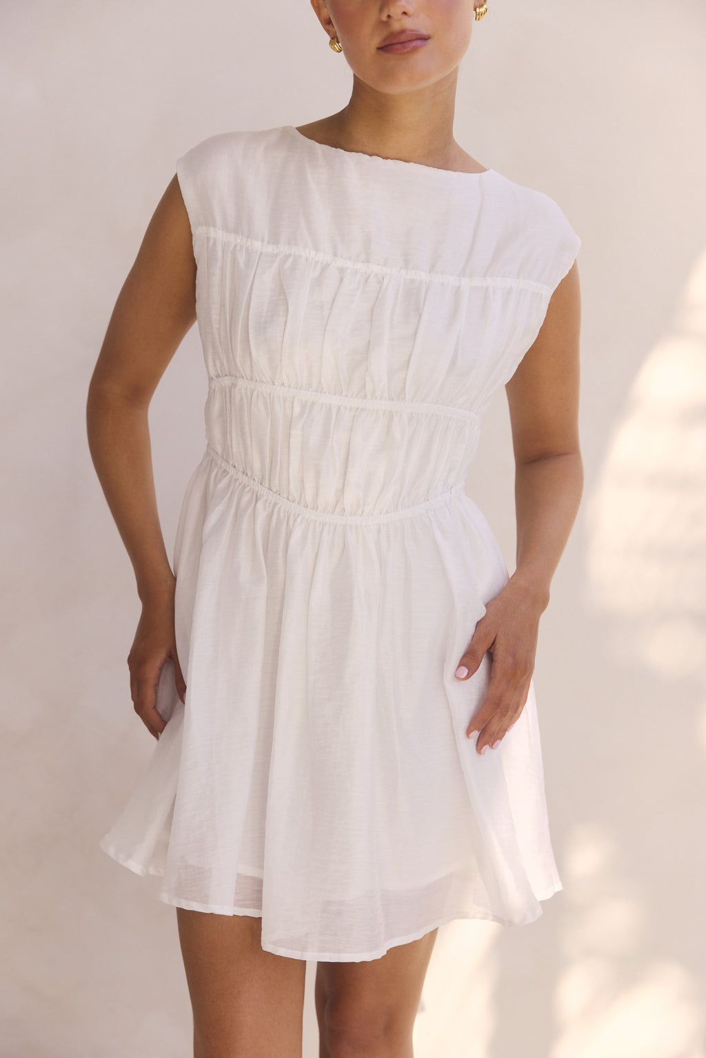 Indra Mini Dress (White)