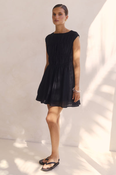 Indra Mini Dress (Black)