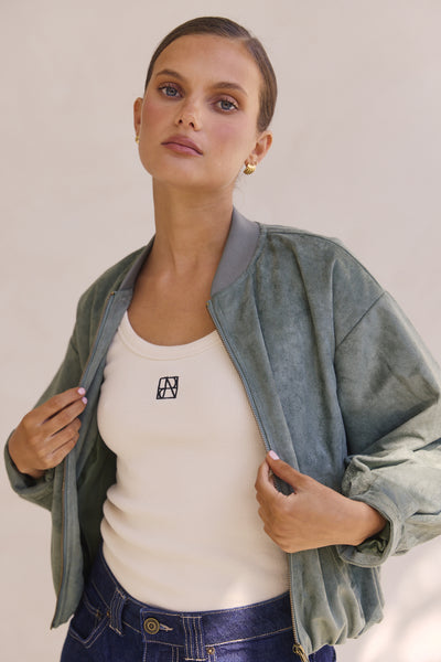 Kora Bomber Jacket (Sage)