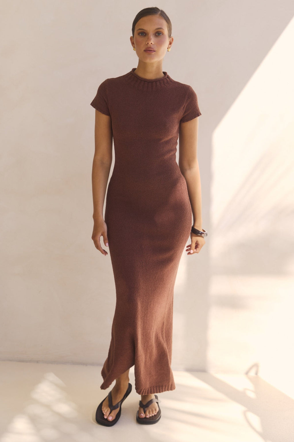 Liliana Knit Maxi Dress (Rust)