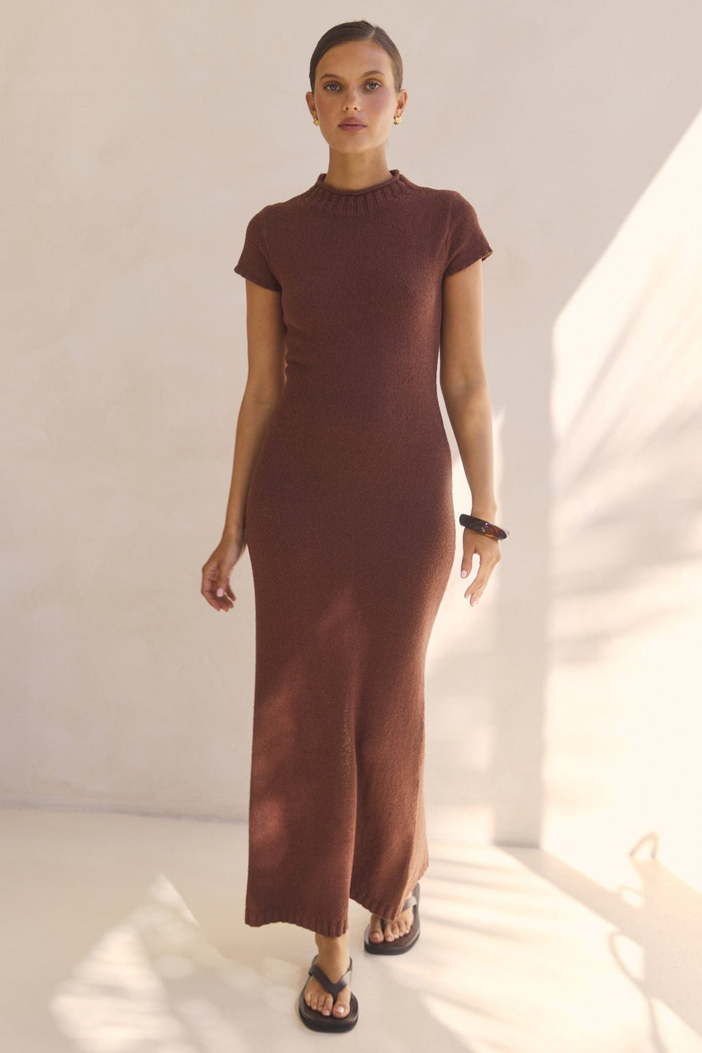Liliana Knit Maxi Dress (Rust)