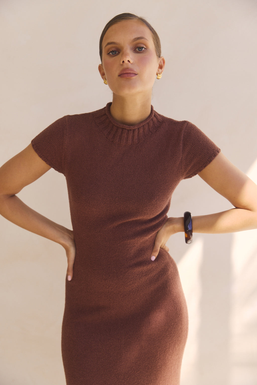 Liliana Knit Maxi Dress (Rust)