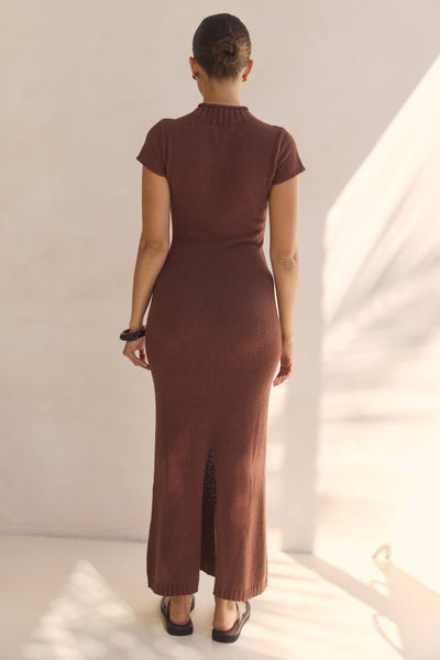 Liliana Knit Maxi Dress (Rust)