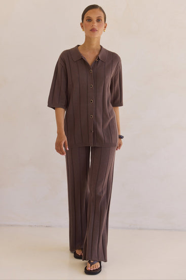 Solace Knit Pant (Chocolate)
