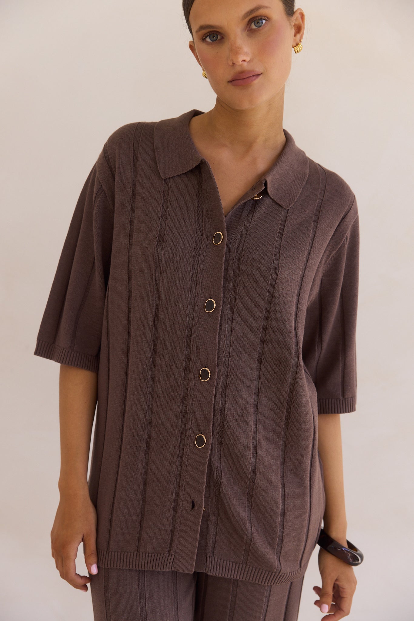 Solace Knit Top (Chocolate)