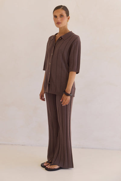 Solace Knit Top (Chocolate)