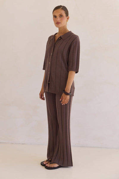 Solace Knit Pant (Chocolate)