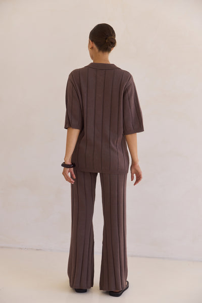 Solace Knit Top (Chocolate)