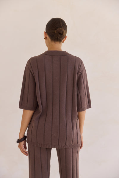 Solace Knit Top (Chocolate)