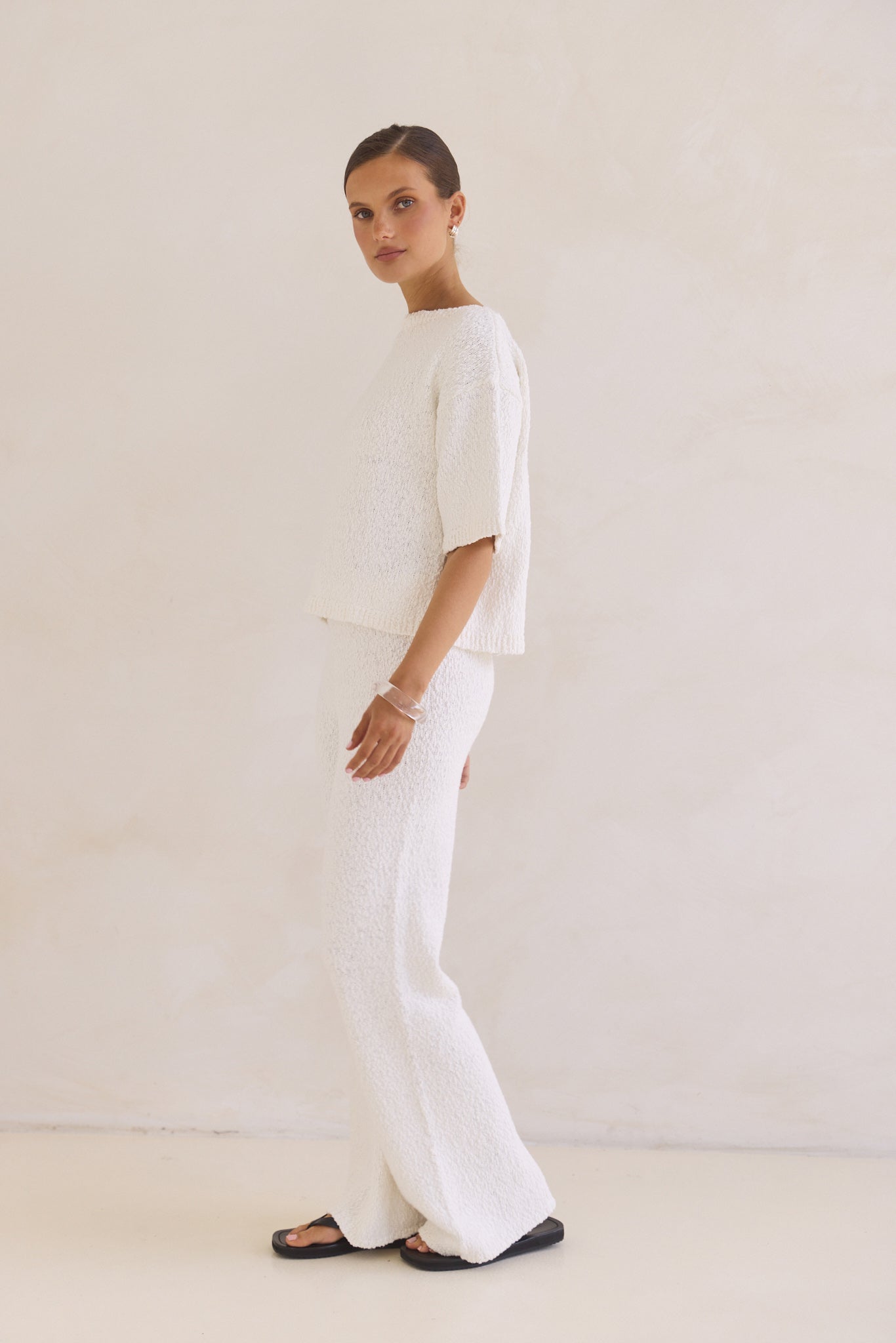 Avalon Boucle Pant (White)