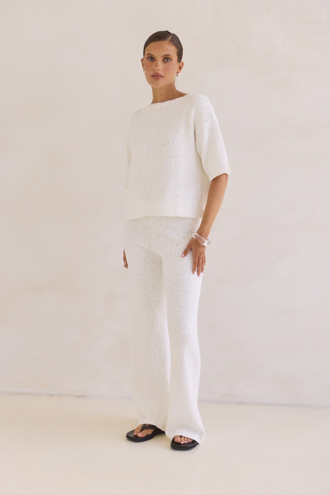 Avalon Boucle Pant (White)