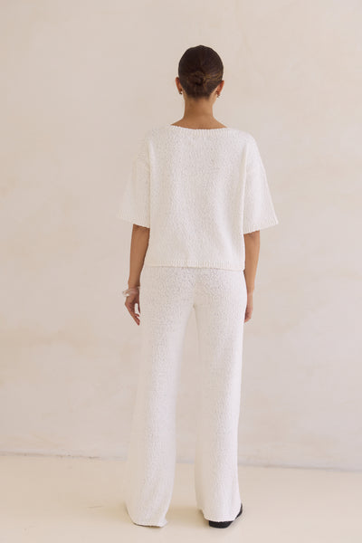 Avalon Boucle Pant (White)