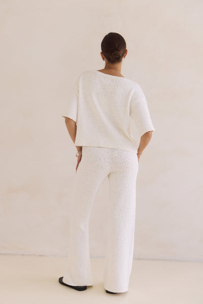 Avalon Boucle Pant (White)