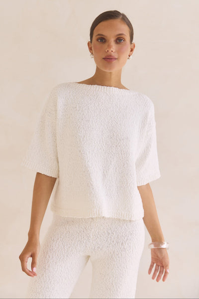 Avalon Asym Boucle Top (White)