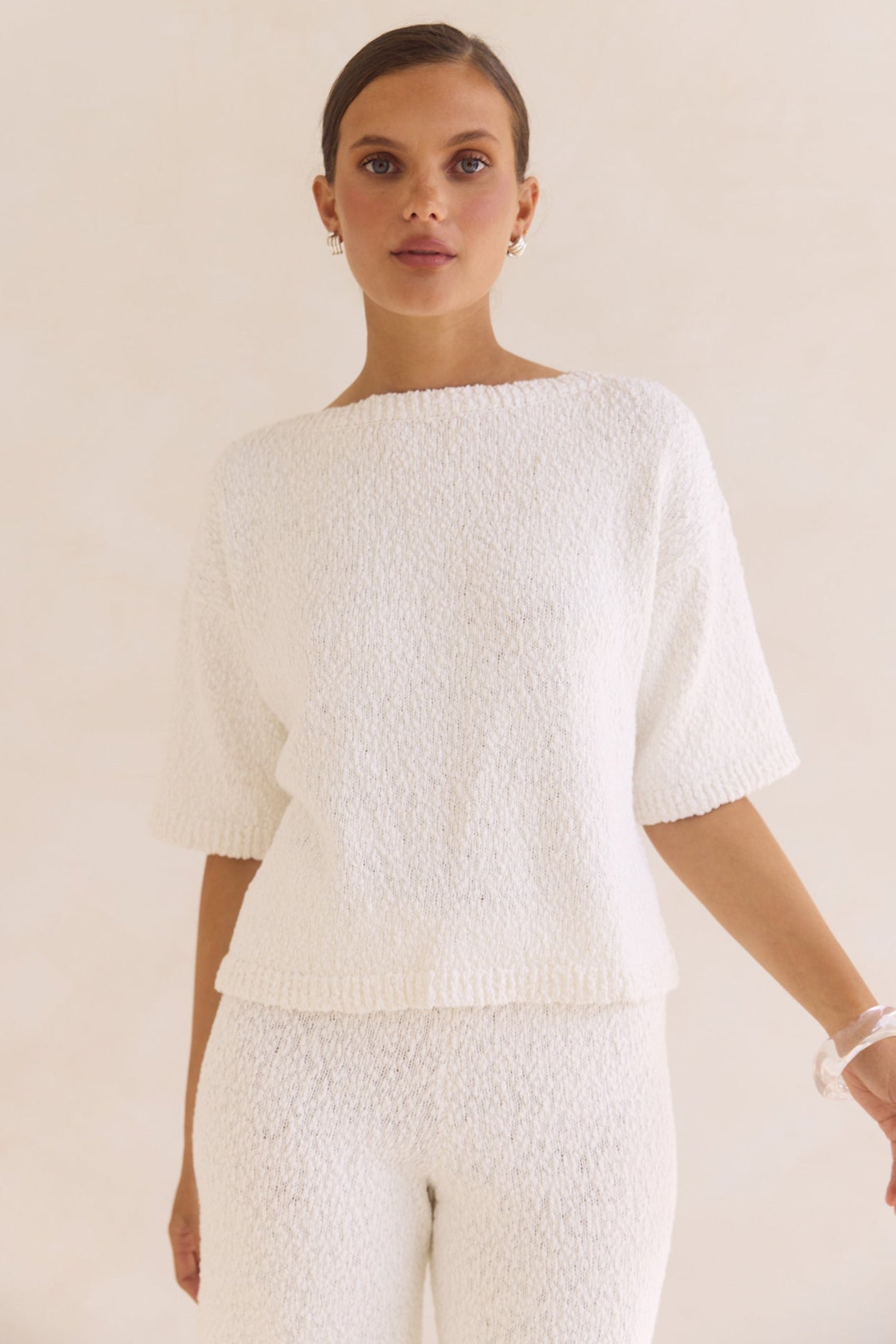Avalon Asym Boucle Top (White)